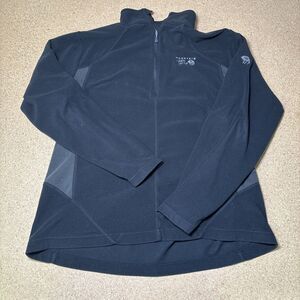Mountain Hard Wear Fleece Jacket 1/4 Zip Embroidery Size XL Black H2